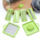 УЦЕНКА Овощерезка универсальная Доляна Chopper, ABS-пластик, металл, 35×11,5×11,5 см, цвет серый, зелёный - Фото 4