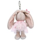Мягкая игрушка-брелок «Зайка Ми в розовом платье, с цветочком», 14 см - фото 3223628
