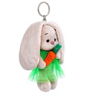 Мягкая игрушка-брелок «Зайка Ми в зелёном платье, с морковкой», 14 см - фото 3440542