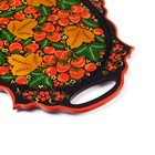 Поднос деревянный с ручками «Хохлома», овал, ручная роспись, 41×25 см - Фото 3