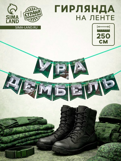 Гирлянда на ленте «Дембель», длина 250 см