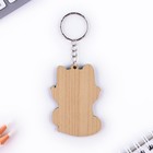 Брелок для ключей деревянный «Енот», 4.4×6.4 см - Фото 4