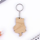 Брелок для ключей деревянный «Аниме девочка», 4.2×6.4 см - Фото 4