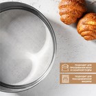 Сито для просеивания Доляна «Металлик», d=27 см, серебристое - Фото 3