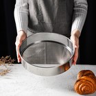 Сито для просеивания Доляна «Металлик», d=27 см, серебристое - Фото 5