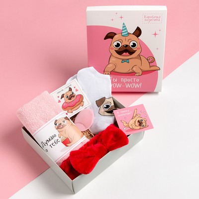 Набор подарочный Этель «Ты просто WOW», полотенце 30×60 см и аксессуары.