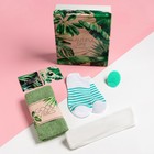 Набор подарочный «Этель» Tropics, полотенце 30×60 см, носки, повязка на голову - Фото 2