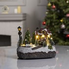 УЦЕНКА Фигура светодиодная «Новогодний город», 19×13×17 см, 7 LED, ААx3 (не в комплекте), USB, свечение тёплое белое - Фото 1