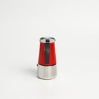 УЦЕНКА Кофеварка гейзерная «Итальяно», на 2 чашки, 100 мл, цвет красный - Фото 4