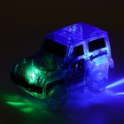 Машинка для гибкого трека Flash Track, с зацепами для петли, цвет синий - фото 3440565