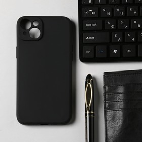 Чехол Innovation для iPhone 14 Plus, силиконовый, матовый, черный
