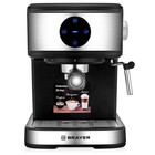 Кофеварка BRAYER 1105BR, 850 Вт, 1,5 л, сенсорное управление, рожковая - Фото 10