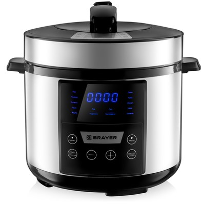 Мультиварка - скороварка BRAYER 2400BR, 900 Вт, 5 л, 12 программ