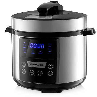 Мультиварка - скороварка BRAYER 2400BR, 900 Вт, 5 л, 12 программ