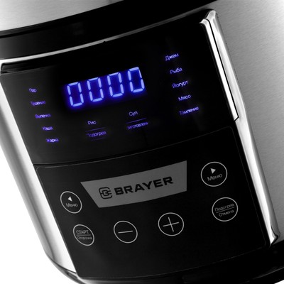 Мультиварка - скороварка BRAYER 2400BR, 900 Вт, 5 л, 12 программ