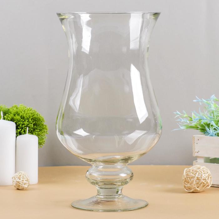 Ваза «Амфора», средняя, 3.8 л, 16×30 см, стекло, прозрачная - Фото 1