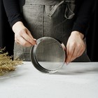 Сито для просеивания Доляна «Металлик», d=17.5 см, серебристое - Фото 4