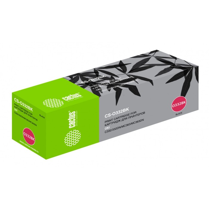 Картридж Cactus 46508736 CS-O332BK 46508736, для Oki C332/MC363, 3500 страниц, цвет чёрный - фото 51347352 Картридж Cactus 46508736 CS-O332BK 46508736, для Oki C332/MC363, 3500 страниц, цвет чёрный - фото 51347352