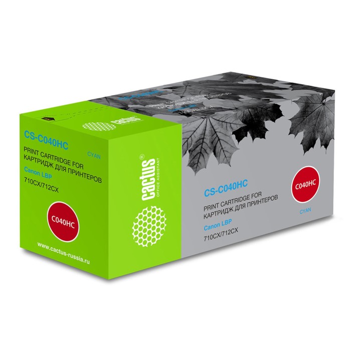 Картридж Cactus CS-C040HC 040 H C, для Canon LBP 710CX/712CX I-Sensys, 10000 страниц, цвет голубой - Фото 1