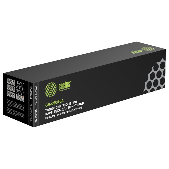 Картридж Cactus CS-CE310A CE310A, для HP CLJ CP1012/CP1025, 1200 страниц, цвет чёрный