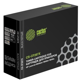 Картридж Cactus CS-CF287X CF287X, для HP LJ M506dn/ M506n/ M506x, 18000 страниц, цвет чёрный
