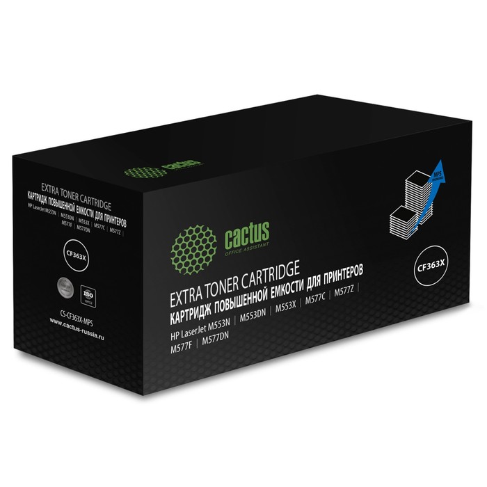 Картридж Cactus CS-CF363X-MPS CF363XX, для HP CLJ M552dn/M553dn/M553N, 18000 страниц, цвет пурпурный