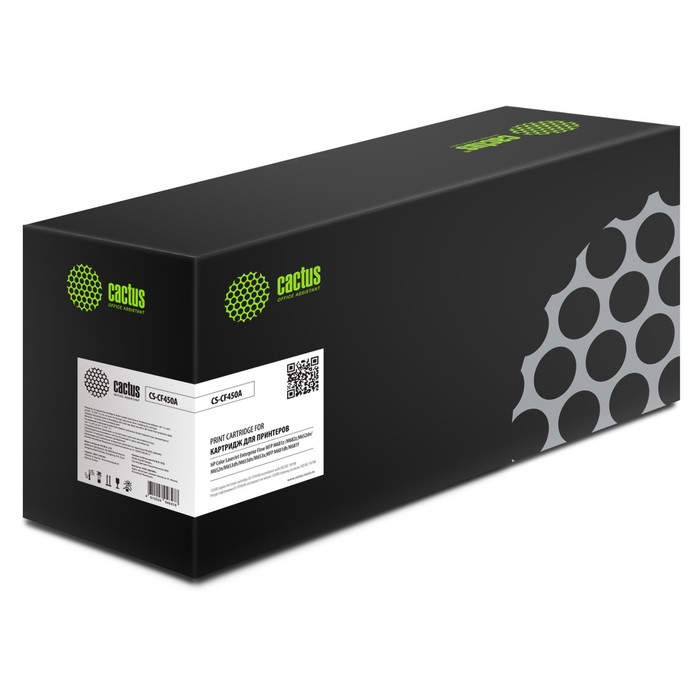 Картридж Cactus CS-CF450A CF450A, для HP Color LJ Enterprise M652dn/M653dn, 12500 страниц, цвет чёрны