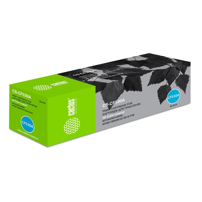 Картридж Cactus CS-CF530A CF530A, для HP LJ M180n/M181fw, 1100 страниц, цвет чёрный