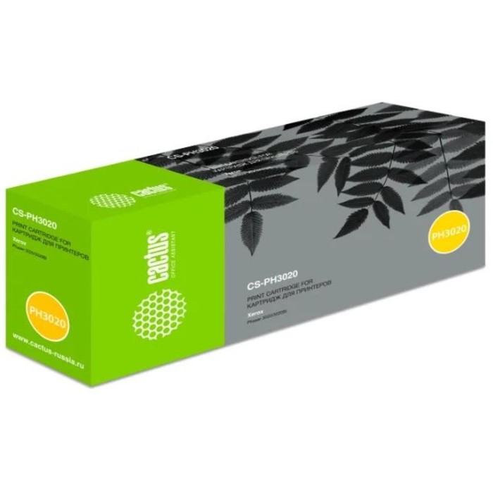 Картридж Cactus CS-PH3020×106R03048, для Xerox Phaser 3020/3020BI, 1500 страниц, цвет чёрный
