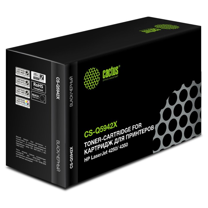 Картридж Cactus CS-Q5942X Q5942X, для HP LJ 4250/ 4350, 20000 страниц, цвет чёрный