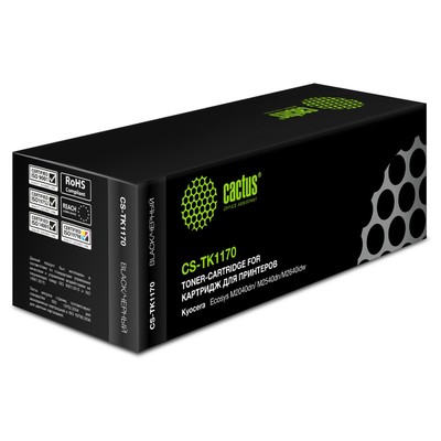 Картридж Cactus CS-TK1170 TK-1170, для Kyocera Ecosys M2040dn/ M2540dn, 7200 страниц, цвет чёрный