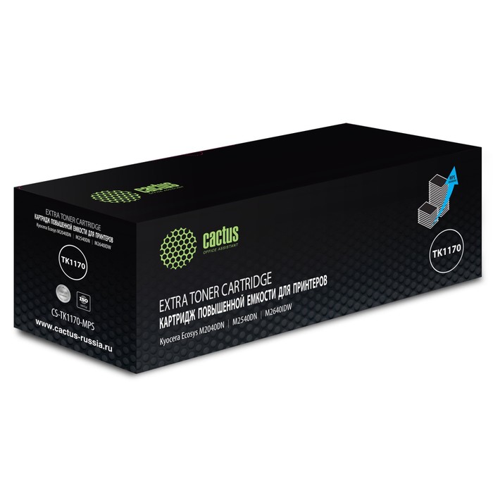 Картридж Cactus CS-TK1170-MPS TK-1170X, для Kyocera Ecosys M2040dn/M2540dn, 12000 страниц, цвет чёрны - Фото 1