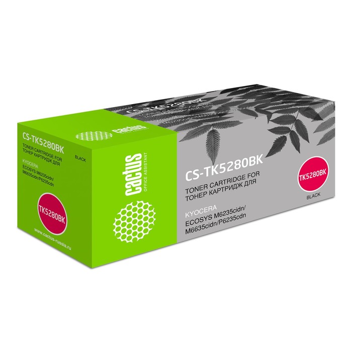 Картридж Cactus CS-TK5280BK TK-5280BK, для Kyocera Ecosys P6235cdn, 13000 страниц, цвет чёрный