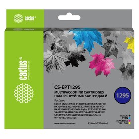 Картридж Cactus CS-EPT1295 T1295, для Epson SO B42/BX305/BX305F/BX320, 45 мл, многоцветный 9394254