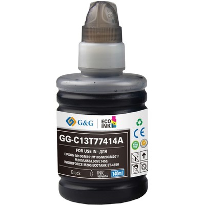 Картридж струйный G&G GG-C13T77414A, для Epson M100/105/200/205, 140 мл, цвет чёрный