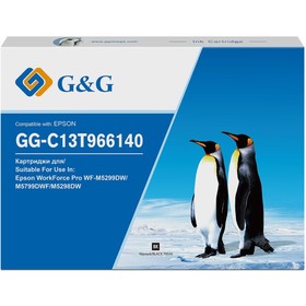 Картридж G&G GG-C13T966140 T9661, для Epson Pro WF-M5299DW/M5799DWF/M5298DW, 795 мл, цвет чёрный 9394405