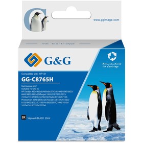 Картридж G&G GG-C8765H, для HP DJ 5743/5943/6543/6623/6843/6943/6983/9803/7213, 20 мл, цвет чёрны