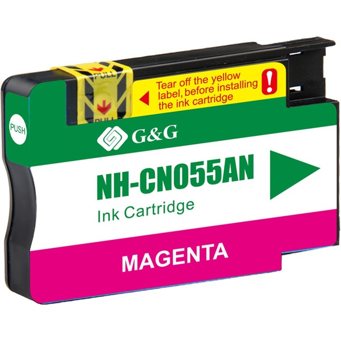 Картридж G&G NH-CN055AN №933XL, для HP Officejet 6100/6600/6700/7110/7510, 14 мл, цвет пурпурный - фото 51305726