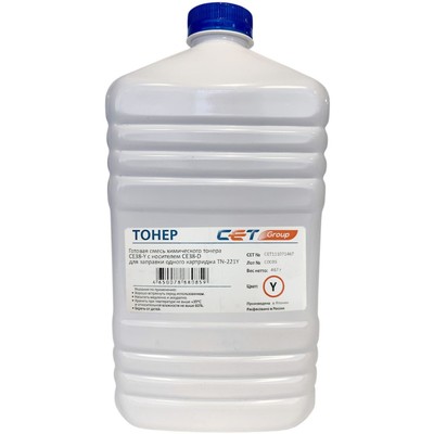 Тонер Cet CE38-Y CET111071467, жёлтый, бутылка 467 г, для KONICA MINOLTA Bizhub C227/287