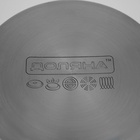 Кастрюля Доляна «Гиперион», 3.5 л, d=20 см, с крышкой, капсульное дно, нержавеющая сталь, индукция - Фото 7