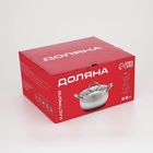 Кастрюля Доляна «Гиперион», 3.5 л, d=20 см, с крышкой, капсульное дно, нержавеющая сталь, индукция - Фото 8