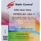 Тонер Static Control KYTK5140-1KG-C, для Kyocera M6030/M6530/P6130, флакон 1000гр, голубой - Фото 4