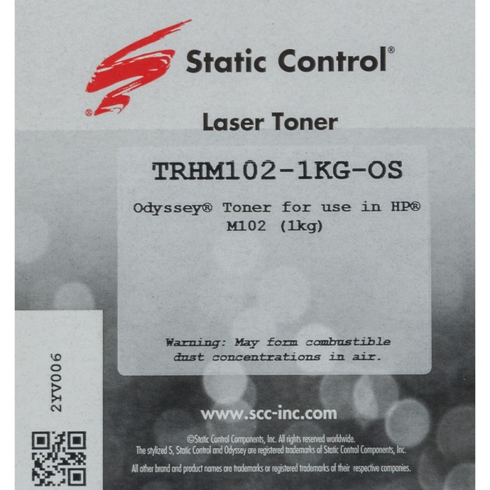 Тонер Static Control TRHM102-1KG-OS, для HP LJ M104/M132, флакон 1000гр, чёрный - фото 51305915