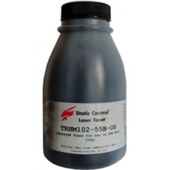 Тонер Static Control TRHM102-55B-OS, для HP LJ M104/M132, флакон 55гр, чёрный - Фото 1