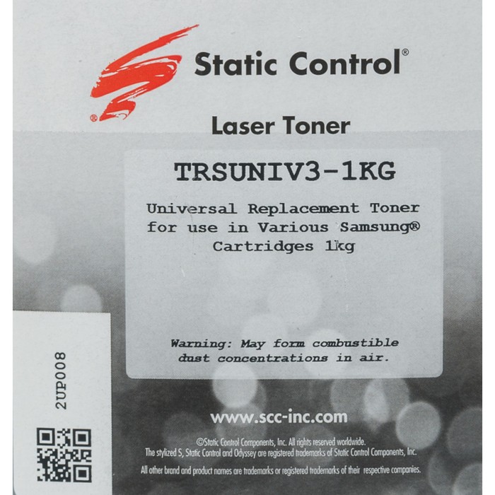 Тонер Static Control TRSUNIV3-1KG, для Samsung ML2160/SCX3400/M2020, флакон 1000гр, чёрный - фото 51305926