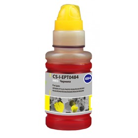 Чернила Cactus CS-I-EPT0484, для Epson StPh R200/R220/R300/R320/R340, 100мл, жёлтые