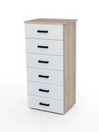 Комод напольный для хранения «Клик Мебель» №5, 600×450×1250 мм, цвет дуб сонома/белый - Фото 2