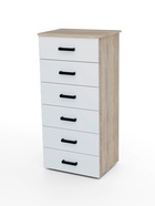 Комод напольный для хранения «Клик Мебель» №5, 600×450×1250 мм, цвет дуб сонома/белый - Фото 1