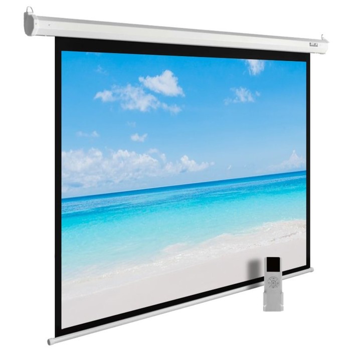 Экран Cactus 225x300см CS-PSME-300x225-WT, 4:3, настенно-потолочный, рулонный, белый - Фото 1