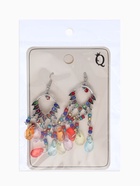 Серьги висячие со стразами «Восток» ловец снов, цветные в чернёном серебре, 8 см 7795730